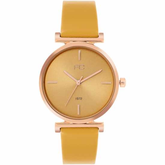 Часовници French Connection Connection Claire Mustard Round Analog Watch For Women French Connection Connection Claire Mustard Round Analog Watch For Women Часовници