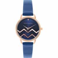 French Connection Connection Esme Blue Round Analog Watch For Women  Часовници