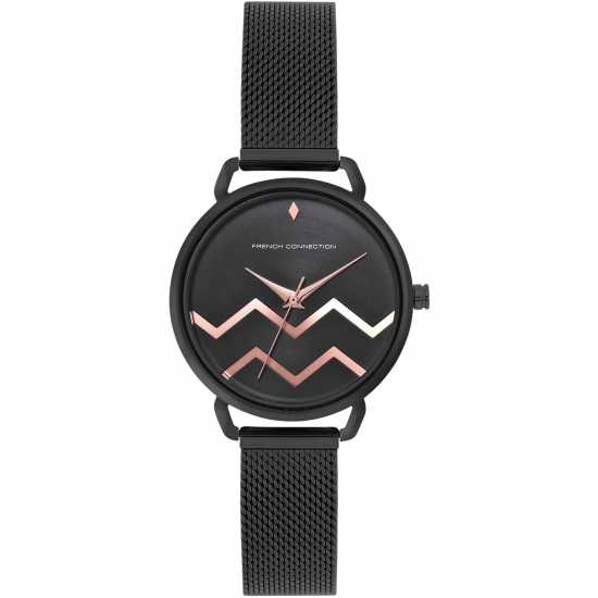 Часовници French Connection Connection Esme Black Round Analog Watch For Women French Connection Connection Esme Black Round Analog Watch For Women Часовници