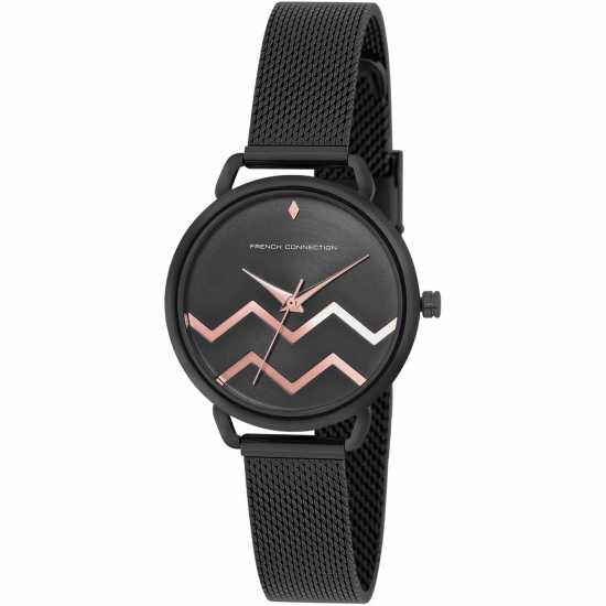 Часовници French Connection Connection Esme Black Round Analog Watch For Women French Connection Connection Esme Black Round Analog Watch For Women Часовници