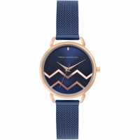 Часовници French Connection Connection Esme Blue Round Analog Watch For Women French Connection Connection Esme Blue Round Analog Watch For Women Часовници