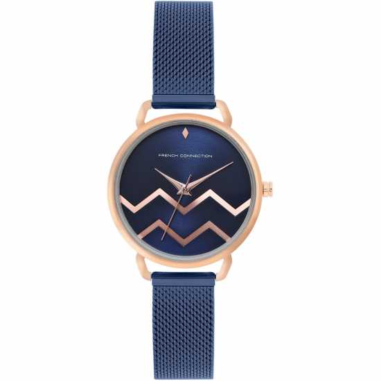 Часовници French Connection Connection Esme Blue Round Analog Watch For Women French Connection Connection Esme Blue Round Analog Watch For Women Часовници