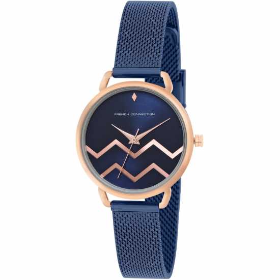 Часовници French Connection Connection Esme Blue Round Analog Watch For Women French Connection Connection Esme Blue Round Analog Watch For Women Часовници