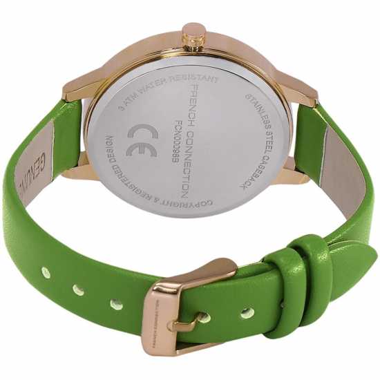 French Connection Connection White Mop Dial With Green Eyes Luxury Watch For Women French Connection Connection White Mop Dial With Green Eyes Luxury Watch For Women