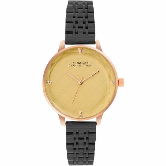 French Connection Connection Filigree Mustard Round Dial Womens Analogue Watch  Часовници