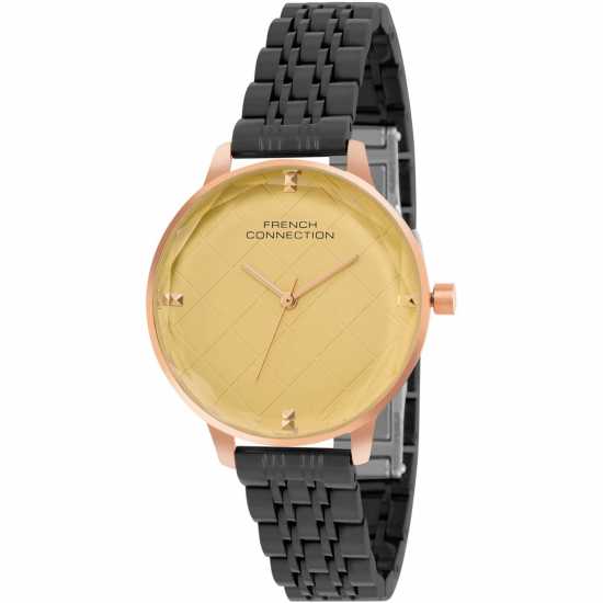 French Connection Connection Filigree Mustard Round Dial Womens Analogue Watch  Часовници