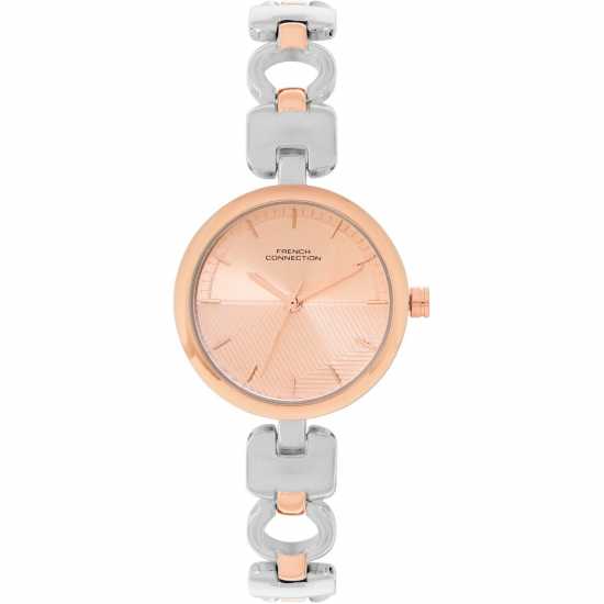 French Connection Connection Womens Rose Gold Dial Analog Watch  Часовници