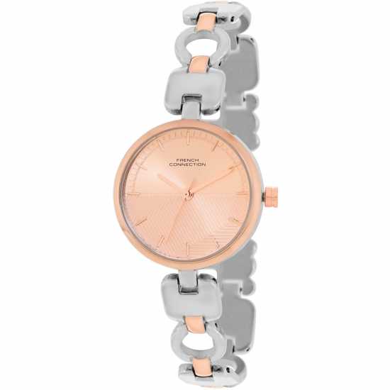 French Connection Connection Womens Rose Gold Dial Analog Watch  Часовници