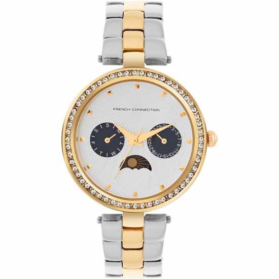 French Connection Connection Multifunction Silver Dial Luxury Watch For Women French Connection Connection Multifunction Silver Dial Luxury Watch For Women