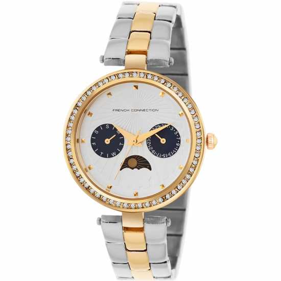 French Connection Connection Multifunction Silver Dial Luxury Watch For Women French Connection Connection Multifunction Silver Dial Luxury Watch For Women