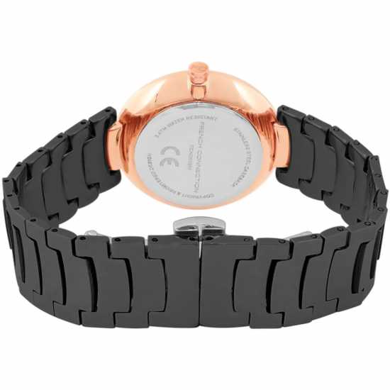 French Connection Connection Sunlit Black Round Dial Womens Analogue Watch French Connection Connection Sunlit Black Round Dial Womens Analogue Watch