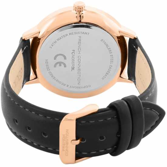 French Connection Connection Opus Black Round Dial Mens Multi Function Watch  Часовници