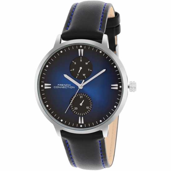 Часовници French Connection Connection Men Printed Dial & Leather Straps Analogue Watch French Connection Connection Men Printed Dial & Leather Straps Analogue Watch Часовници