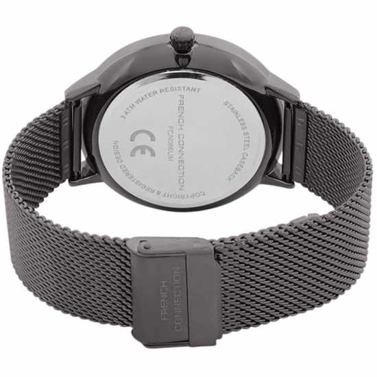 French Connection Connection Opus Blue Round Dial Mens Mult Function Watch  Часовници