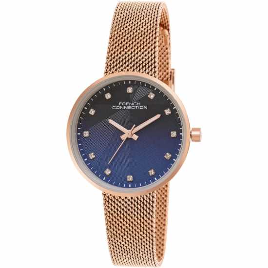 Часовници French Connection Connection Dawnlight Dark Blue-Royal Blue Round Dial Womens Analogue Watch French Connection Connection Dawnlight Dark Blue-Royal Blue Round Dial Womens Analogue Watch Часовници