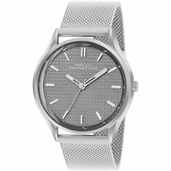 French Connection Connection Omni Round Dial Mens Analogue Watch Grey Часовници