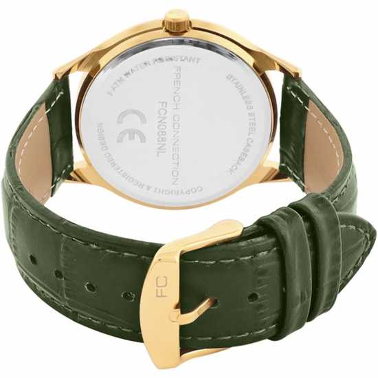 French Connection Connection Omni Round Dial Mens Analogue Watch Silver Часовници