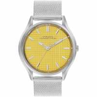French Connection Connection Omni Round Dial Mens Analogue Watch Mustard Часовници