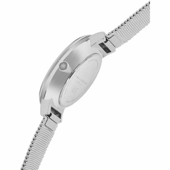 French Connection Connection Jake Silver Round Analog Watch Steel Strap For Men Silver Часовници