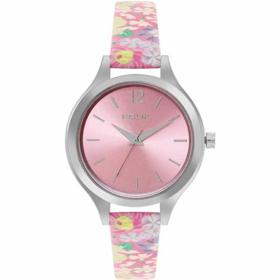 Мъжки Ръчен Часовник Floral Printed Strap Womens Watch Pink Часовници