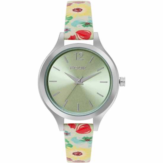 Мъжки Ръчен Часовник Floral Printed Strap Womens Watch Green Часовници