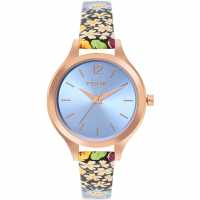 Мъжки Ръчен Часовник Floral Printed Strap Womens Watch Sky Blue Часовници