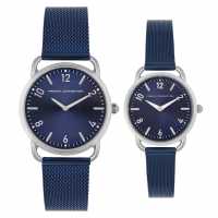 Часовници French Connection Connection Analog Blue Dial Pair Watch French Connection Connection Analog Blue Dial Pair Watch Часовници