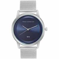 French Connection Silver Case Round Shape Silver Strap Quartz Watch French Connection Silver Case Round Shape Silver Strap Quartz Watch