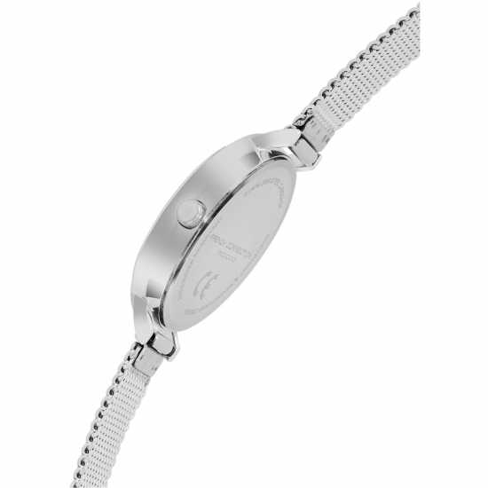French Connection Silver Case Round Shape Silver Strap Quartz Watch French Connection Silver Case Round Shape Silver Strap Quartz Watch