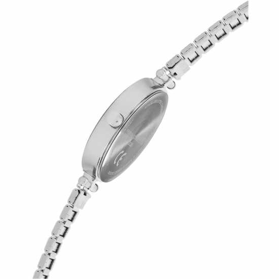 French Connection Silver Case Round Shape Silver Strap Quartz Watch  