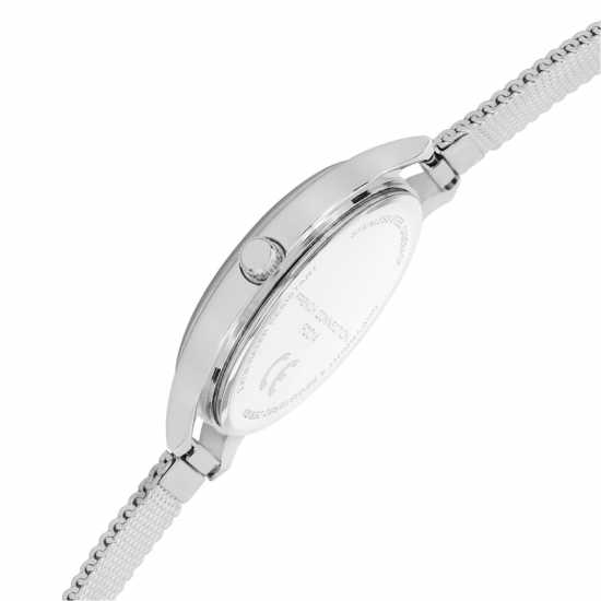 French Connection Silver Case Round Shape Silver Strap Quartz Watch  