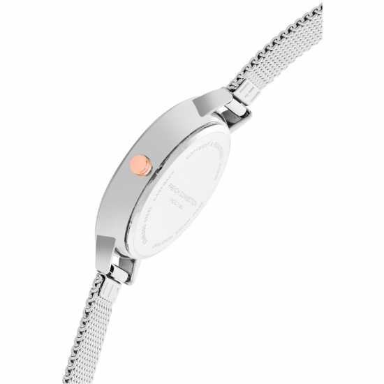 French Connection Rose Case Round Shape Silver Strap Quartz Watch French Connection Rose Case Round Shape Silver Strap Quartz Watch