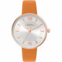 French Connection Rose Case Round Shape Tan Strap Quartz Watch French Connection Rose Case Round Shape Tan Strap Quartz Watch