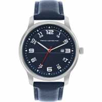 French Connection Silver Case Round Shape Blue Strap Quartz Watch French Connection Silver Case Round Shape Blue Strap Quartz Watch