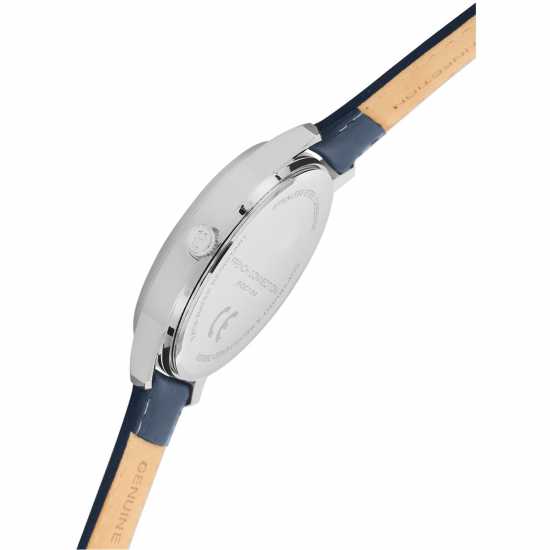 French Connection Silver Case Round Shape Blue Strap Quartz Watch French Connection Silver Case Round Shape Blue Strap Quartz Watch