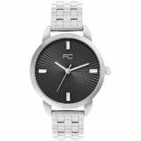 French Connection Silver Case Round Shape Silver Strap Quartz Watch  