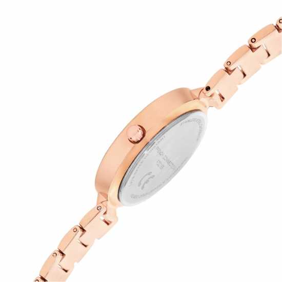 French Connection Silver Case Round Shape Silver Strap Quartz Watch  