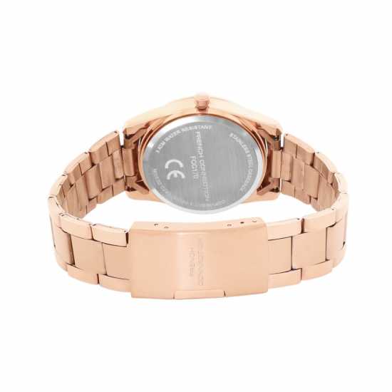 French Connection Rose Case Round Shape Rose Strap Quartz Watch French Connection Rose Case Round Shape Rose Strap Quartz Watch