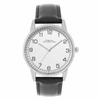 French Connection Rose Case Round Shape Black Strap Quartz Watch  