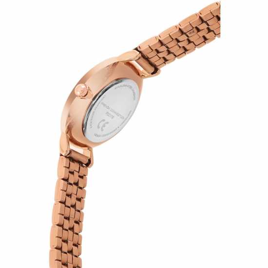 French Connection Rose Case Round Shape Rose Strap Quartz Watch  