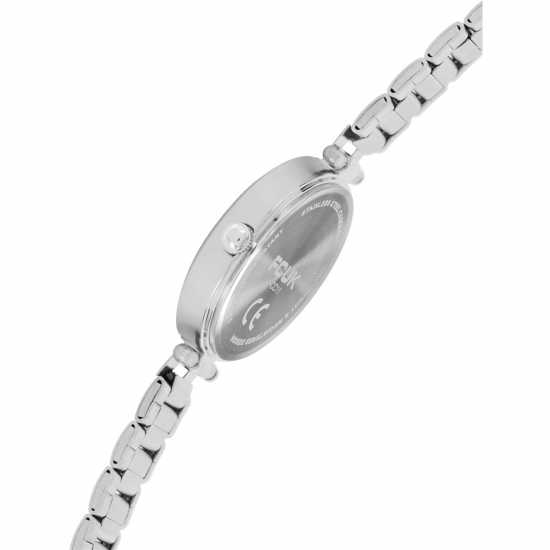 Fcuk Silver Case Round Shape Silver Strap Quartz Watch  