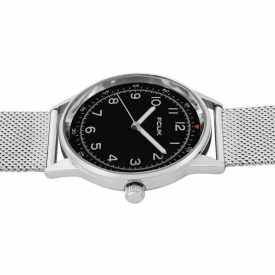 Fcuk Silver Case Round Shape Silver Strap Quartz Watch Fcuk Silver Case Round Shape Silver Strap Quartz Watch