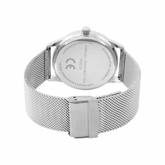Fcuk Silver Case Round Shape Silver Strap Quartz Watch Fcuk Silver Case Round Shape Silver Strap Quartz Watch