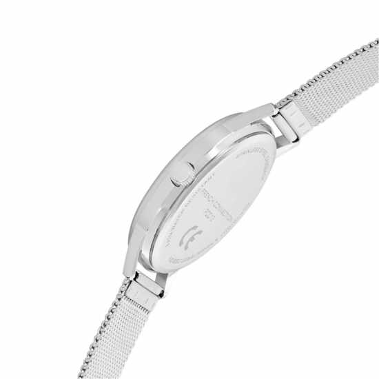 Fcuk Silver Case Round Shape Silver Strap Quartz Watch Fcuk Silver Case Round Shape Silver Strap Quartz Watch