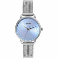 Fcuk Silver Case Round Shape Silver Strap Quartz Watch  