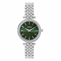 Fcuk Fcuk Silver Case Round Shape Silver Strap Quartz Watch  