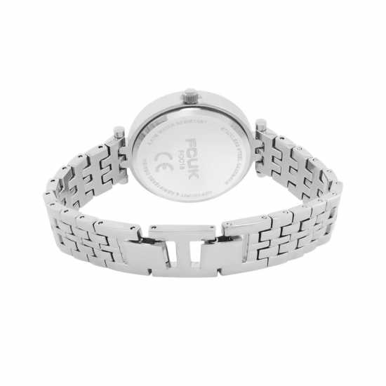 Fcuk Fcuk Silver Case Round Shape Silver Strap Quartz Watch  