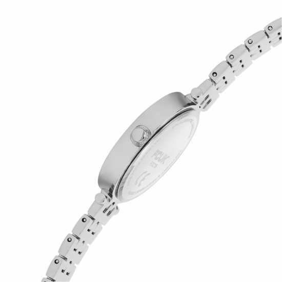Fcuk Fcuk Silver Case Round Shape Silver Strap Quartz Watch  