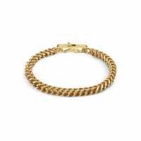 Guess Men's Black And Gold Chain Bracelets  