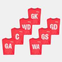 Mitre Adults Netball Bibs Червено 